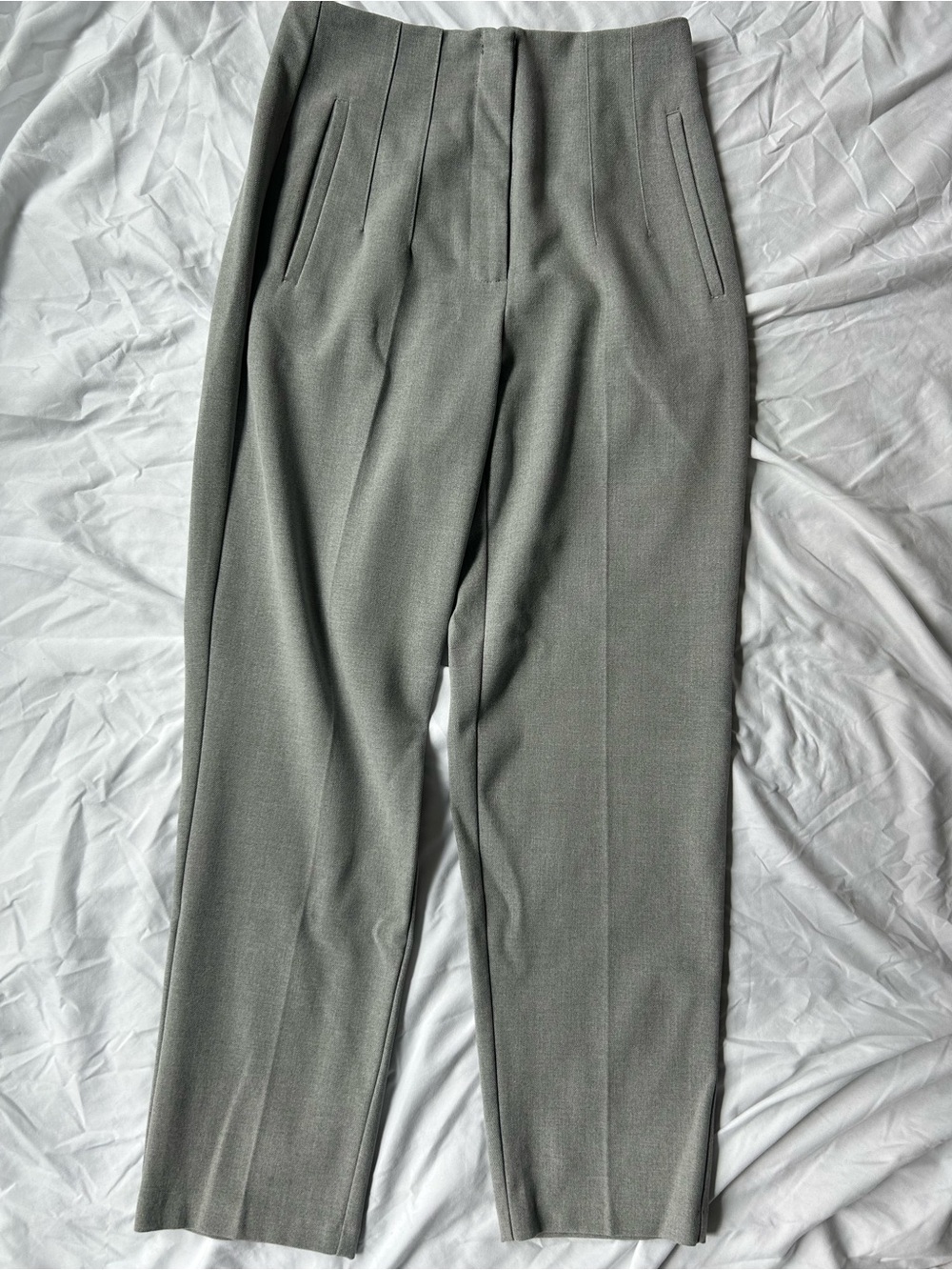 Zara Heather Gray High Waisted Tailored Women’s Dress Pants